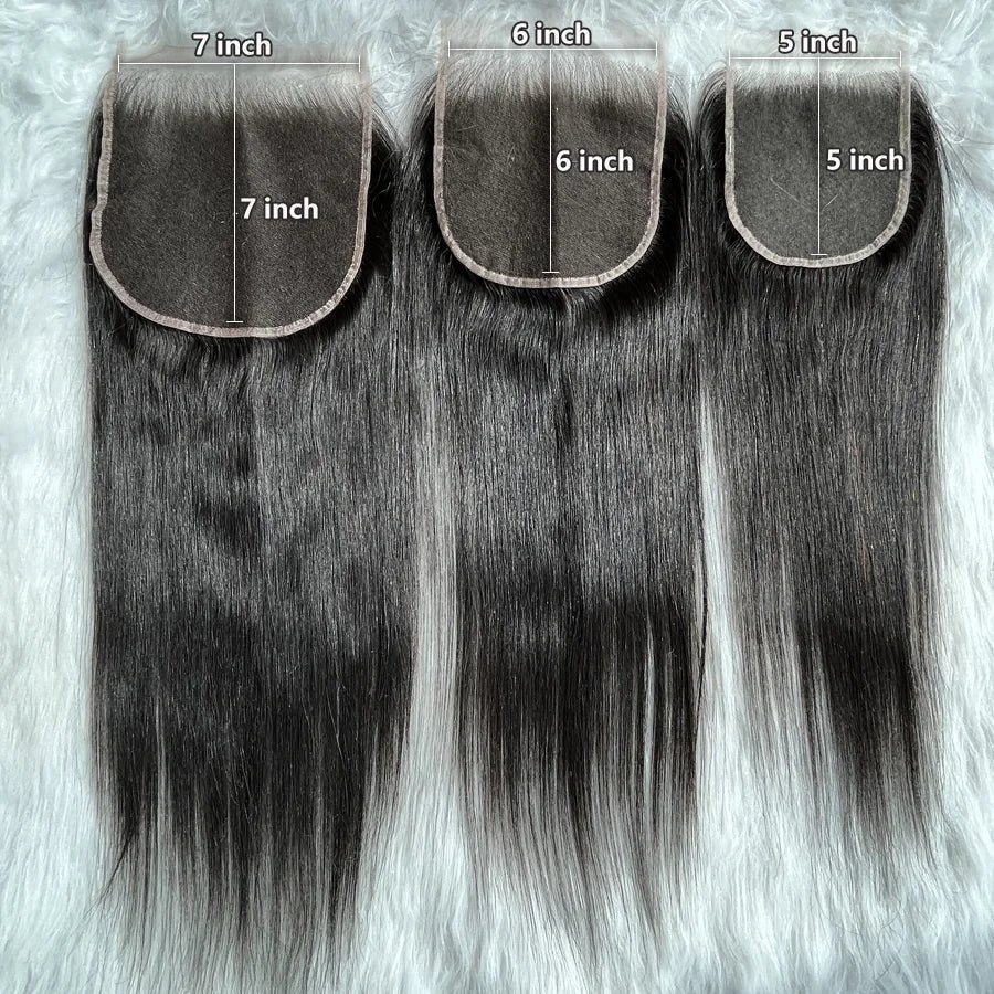 7x7 6x6 5x5 HD Lace Closure Pre Plucked Full 13x4 13x6 HD Lace Frontal Only Small Knots HD Lace Melt Skins Human Hair For Women