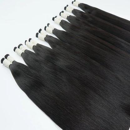 16A Vietnamese Double Drawn Human Hair Bulk Boho Braids Hair Extensions Short Hair Less Bone Straight No Weft 300g 613#
