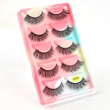 5 Pairs 3d mink eyelashes eyelash extension natural false eyelashes volume dramatic 3d lashes maquillaje mink cilios makeup tool