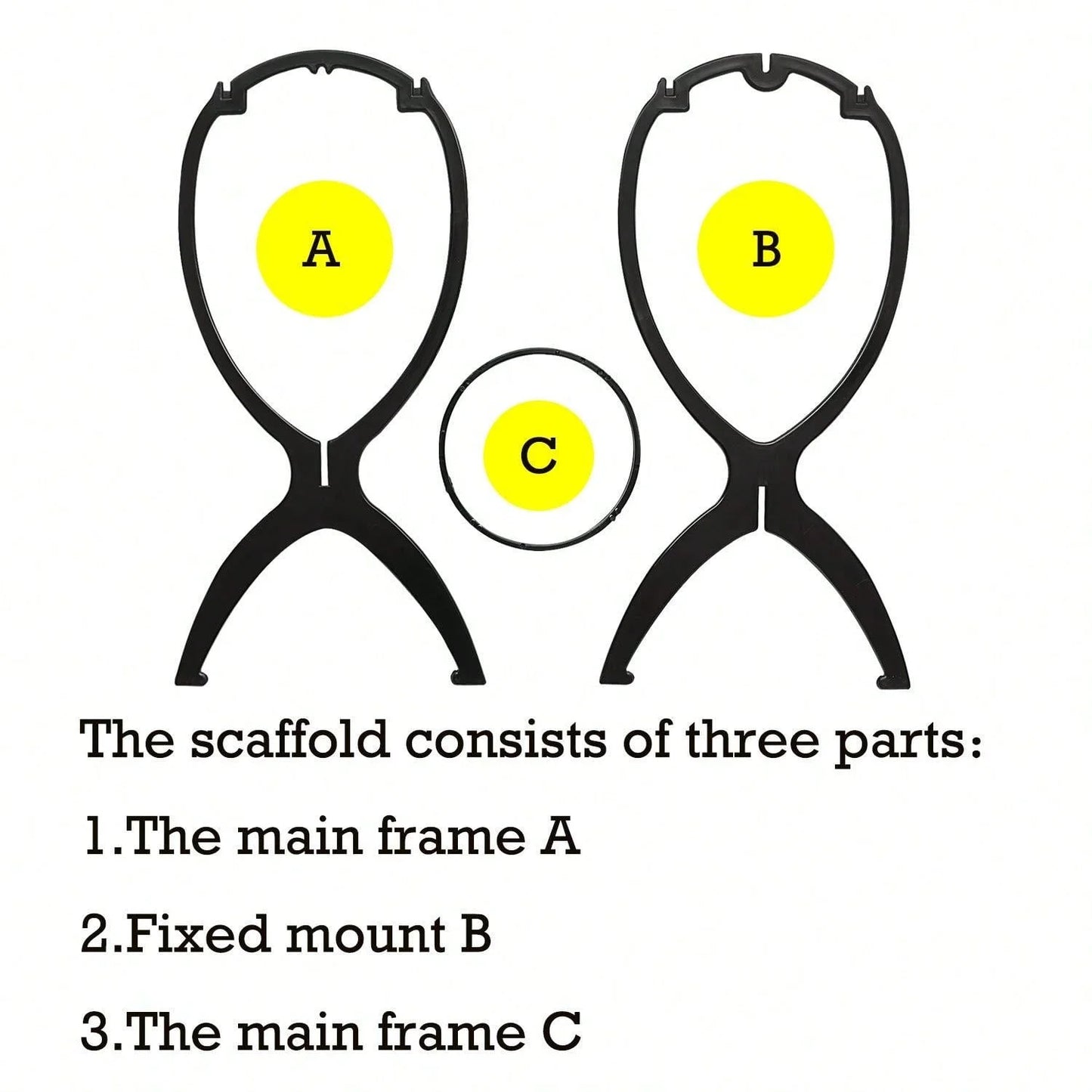 Wig Diaplay Stands Plastic Hat Display Wig Head Holder Mannequin Stand Portable Folding Flexible Plastic Wig Stand