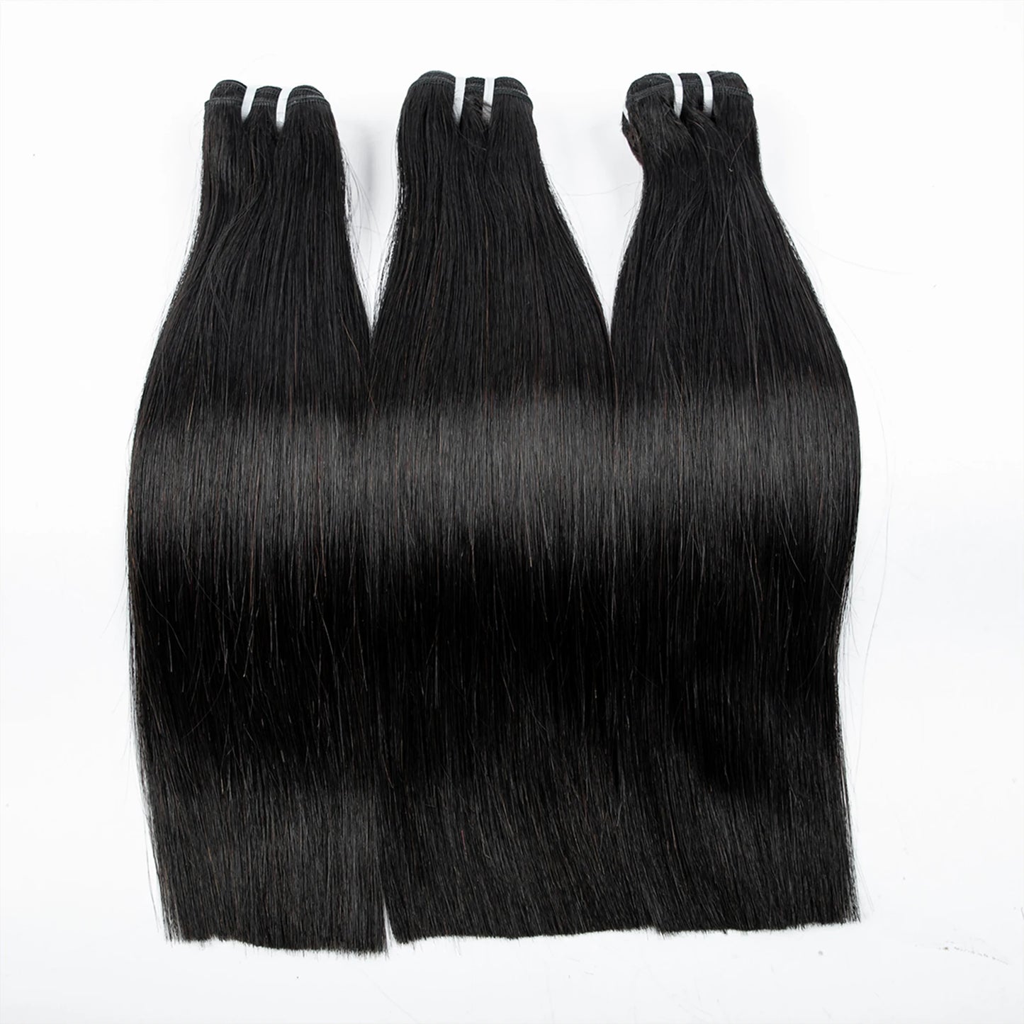 16A Vietnamese Virgin Hair Double Drawn Bone Straight Hair Bundles with 2x6/5x5 HD Lace Closure 100% Raw Human Hair Bundles