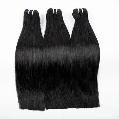 16A Vietnamese Virgin Hair Double Drawn Bone Straight Hair Bundles with 2x6/5x5 HD Lace Closure 100% Raw Human Hair Bundles