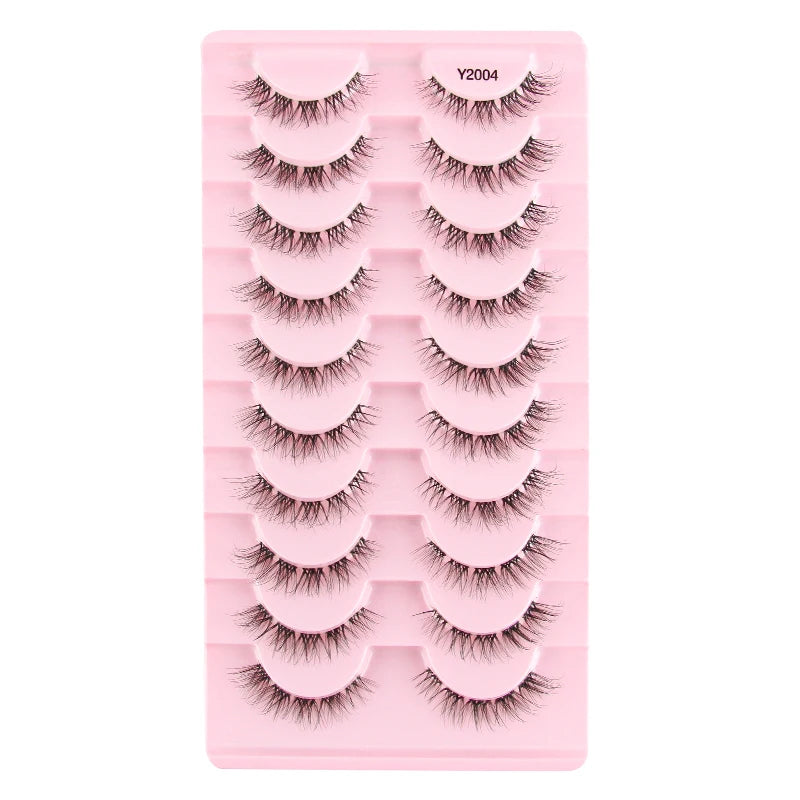 Natural Short False Mink Lashes 3/5/10 Pairs Extensions Eye Hair False Eyelashes 3D Faux Cils Soft Fluffy Eye Lashes for Beauty