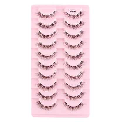 Natural Short False Mink Lashes 3/5/10 Pairs Extensions Eye Hair False Eyelashes 3D Faux Cils Soft Fluffy Eye Lashes for Beauty