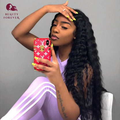 BEAUTY FOREVER Deep Wave 3 Bundles Malaysian Human Hair Weaves 100% Virgin Hair Extension Natural Color 12-26 inch