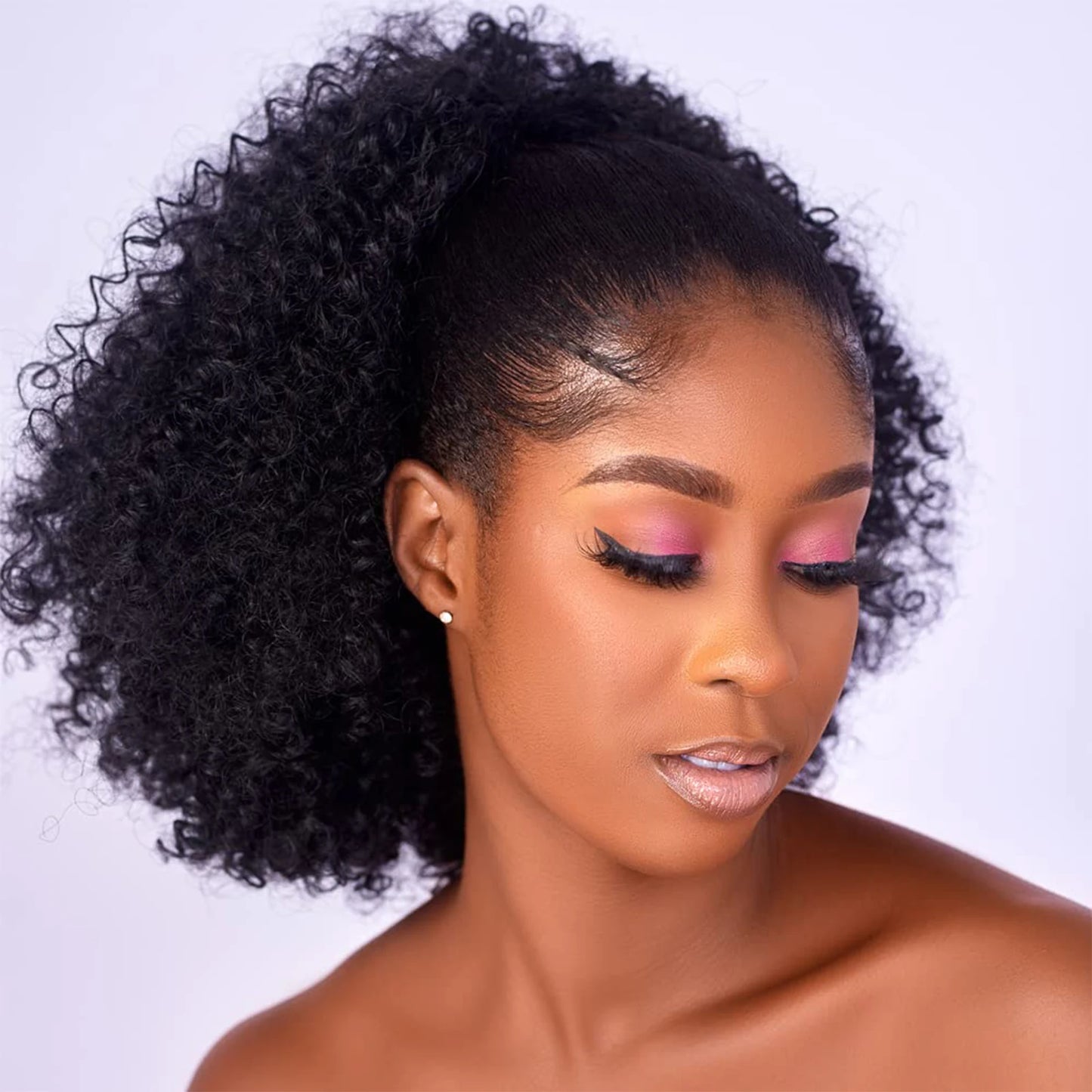 Afro Puff kinky curly Drawstring Ponytail Bun Extension for Black Women Synthetic Short Afro Kinkys Curly Afro Hairpieces