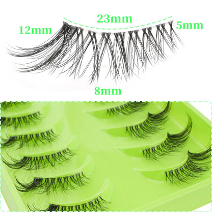 3/10 Pairs Half Lashes Makeup Natural Long Cat Eye Lashes Dramatic False Eyelashes Soft Faux Cils Fake Eyelash Extensions Tool