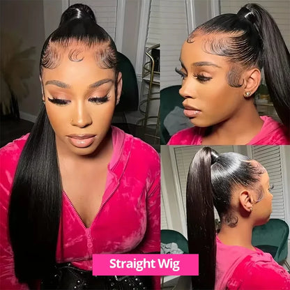 360 Full Lace Wig Human Hair Pre Plucked Bone Straight Lace Fronta Wigs Glueless Hd Lace Frontal Wig Human Hair Wigs For Women