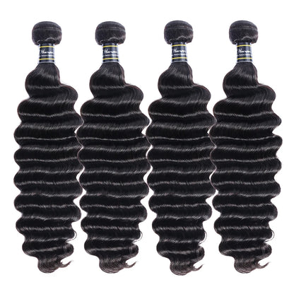 1/3/4 Pcs Loose Deep Wave Bundles Human Hair Brazilian Human Hair Extensions For Women Raw Hair Bundles Deal Lemoda Hair Weaving