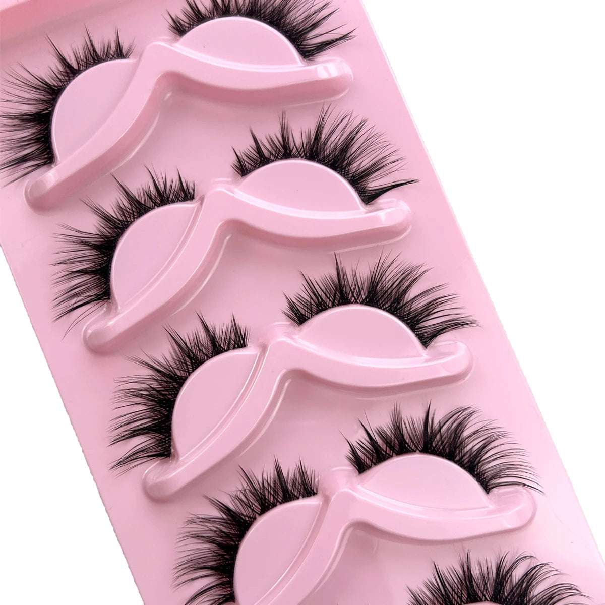 HBZGTLAD Cat Eye Lashes Natural Look Fox False Eyelashes Gorgeous Wispy & Lightweight Faux Mink Lashes for Doll Eye Makeup