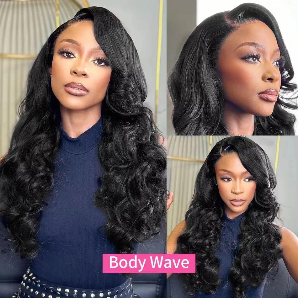 360 Lace Front Wig Human Hair Body Wave Invisi Strap Snug Fit 360 Transparent Lace Frontal Wigs Pre Cut Lace Wig