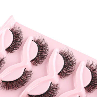 Cat Eye Lash 3/5/10 Pairs Half Lashes Natural Long False Eyelashes Wispy 3D Mink Lashes Volume Faux Cilios Extension Makeup Tool