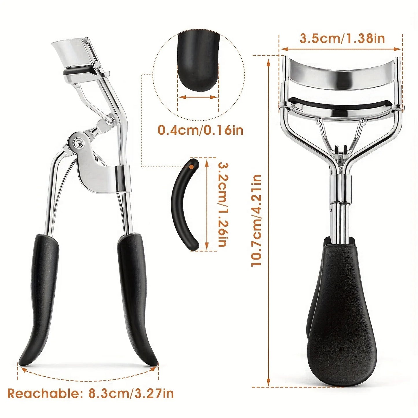 11/16PCS Eyelash Curler with 10pcs Replacement Pads Women Professional Eyelashes Curling Tweezers Clips Lasting Eye Makeup Tools