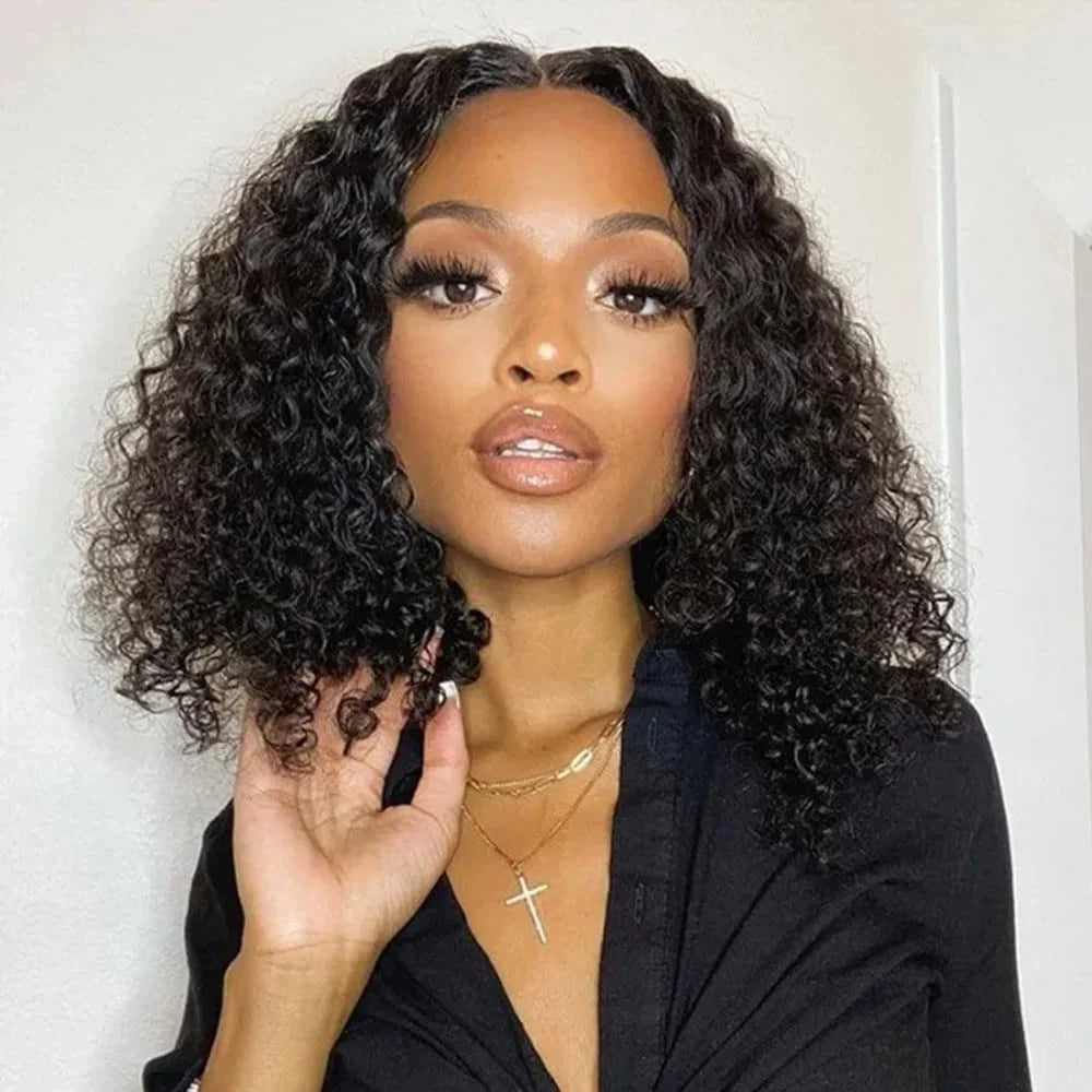 Wear And Go Water Wave Wig ISEE Hair Glueless Bob Wig Lace Front Human Hair Wigs Preplucked Pre Bleached Knots Ready To Wear