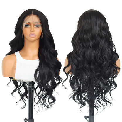 Body Wave 13*4 Lace Front Synthetic Wigs,Long Glueless Lace Front Wig with Pre Plucked Natrural Hairline and Baby Hair