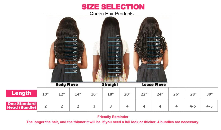 Cambodian Raw Hair Bundle 100% Virgin Human Hair Bundles Body wave and loose wave style Queen Hair Official Store