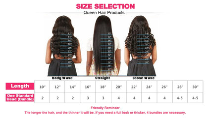 Cambodian Raw Hair Bundle 100% Virgin Human Hair Bundles Body wave and loose wave style Queen Hair Official Store