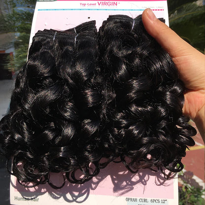 Human Hair Bundles 6 Bundles Ombre Bouncy Curl Bundles For Women Natural Brazilian Hair Weaves 200G For A Full Head Blonde T1B30