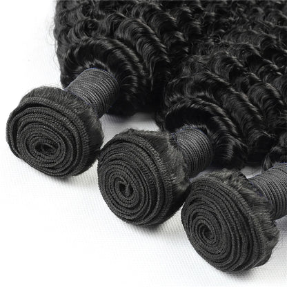 Deep Wave 32 34 36 Inch Bundles Brazilian 100% Remy Hair Extensions Wet And Wavy Curly Human Hair 3/4 Pcs Raw Hair Bundles