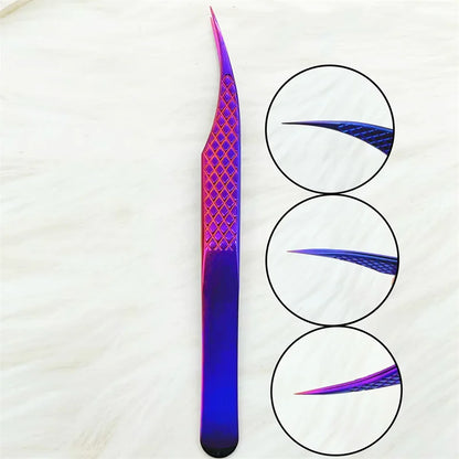 1PC Eyelash Extension Tweezers Lash Applicator Tool Stainless Curved Straight For Eyelash Tongs False Clip Makeup Nail Art Tool