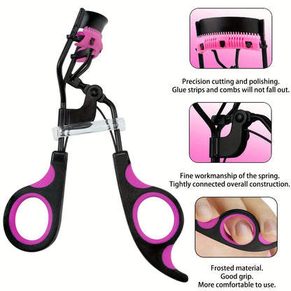 11/16PCS Eyelash Curler with 10pcs Replacement Pads Women Professional Eyelashes Curling Tweezers Clips Lasting Eye Makeup Tools