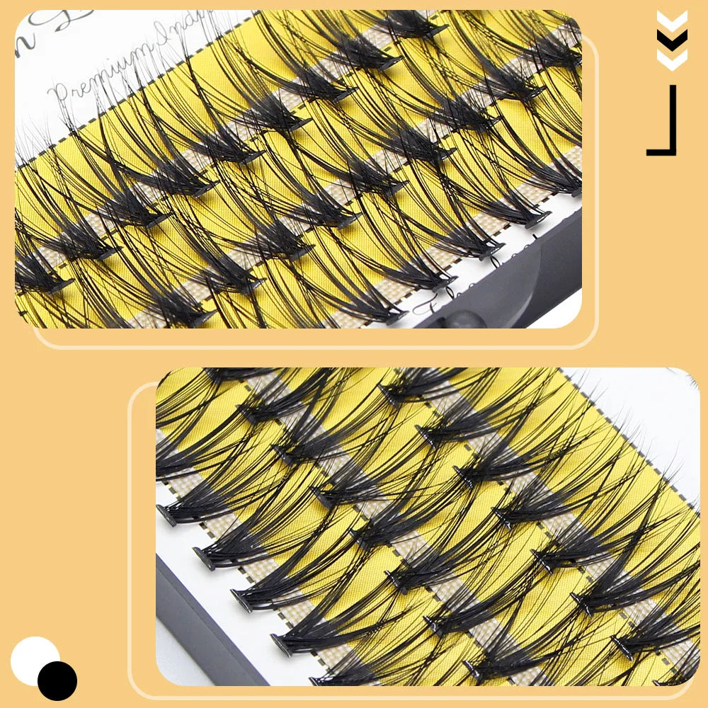 Moonlily Soft Mink Silk 20D/30D/40D Lashes Cluster Eyelash Extension Natural Long 3D Volume Effect Faux Bunche Individual Makeup