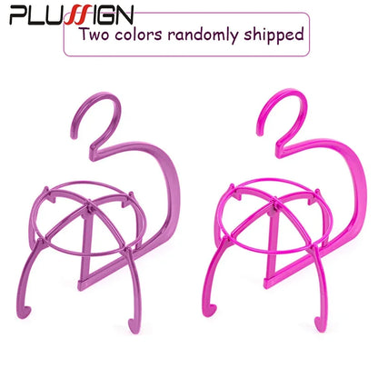 Wig Stands Plastic Hat Display Wig Head Holders Wig Hanger For Multiple Wigs 17x34Cm Portable Folding Wig Stand 1pcs Wig Holder