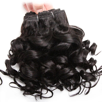 Human Hair Bundles 6 Bundles Ombre Bouncy Curl Bundles For Women Natural Brazilian Hair Weaves 200G For A Full Head Blonde T1B30