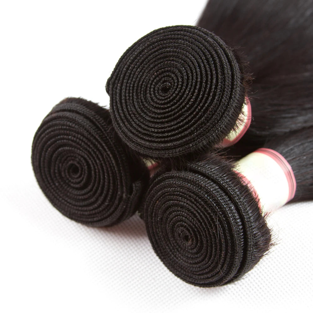 Geeta Straight Bundles Brazilian Straight Human Hair Weave Bundles Natural Black 1/2/3 Bundles100% Human Hair Bundles Remy Hair
