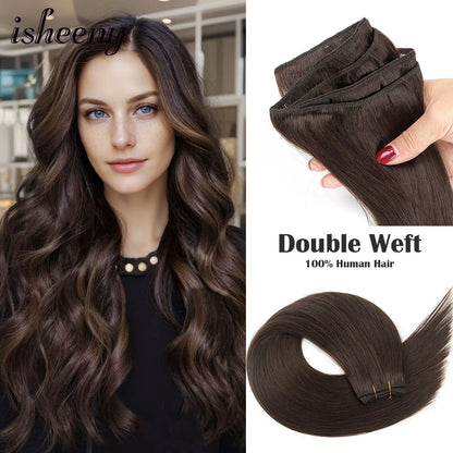 Straight Human Hair Weaves Brazilian Remy Human Hair Bundles Sew In Weft Extensions Straight Blonde 50g 12"-24" Natural Hair