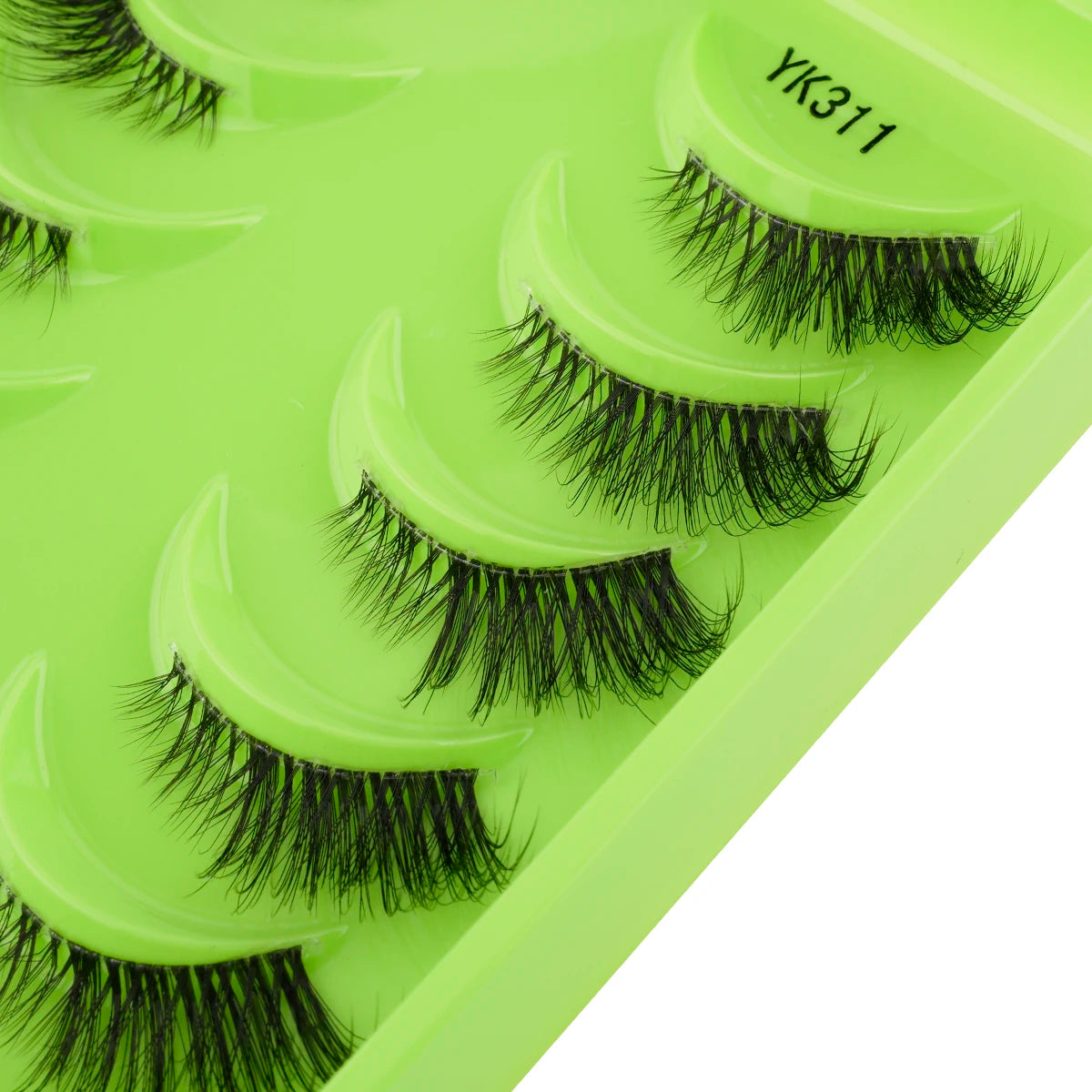 3D Mink Lashes 3/10 Pairs Cat Eye Half Lashes Natural Long False Eyelashes Strip Makeup Soft Fake Eyelash Extension Make Up Tool