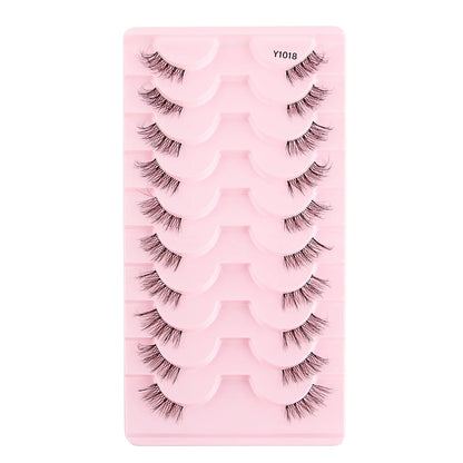 Cat Eye Lash 3/5/10 Pairs Half Lashes Natural Long False Eyelashes Wispy 3D Mink Lashes Volume Faux Cilios Extension Makeup Tool