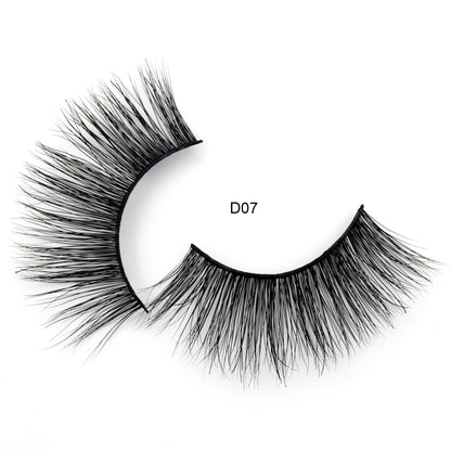 Visofree Mink Eyelashes 3D Mink Lashes Thick Crisscross Winged Eyelashes Cruelty Free Mink 1 Pair/box False Lashes D22