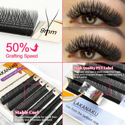 LAKANAKU YY Shape Volume Lashes Y Eyelash Extensions Cilia and Brazilian Volume Cashmere Mink Eyelash Extensions Cilios YY