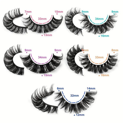 20 pairs Dramatic Volume 3D Faux False Eyelashes for Natural Looking Eyelash Extensions and Makeup