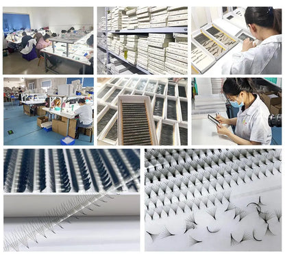 Wispy Premade Fans Pointy Base 5D/7D/9D Russia Volume Handmade Natural False Eyelash Extension Individual Lashes Faux Mink Lash