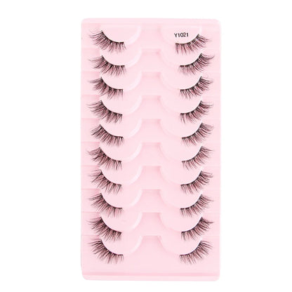 Cat Eye Lash 3/5/10 Pairs Half Lashes Natural Long False Eyelashes Wispy 3D Mink Lashes Volume Faux Cilios Extension Makeup Tool
