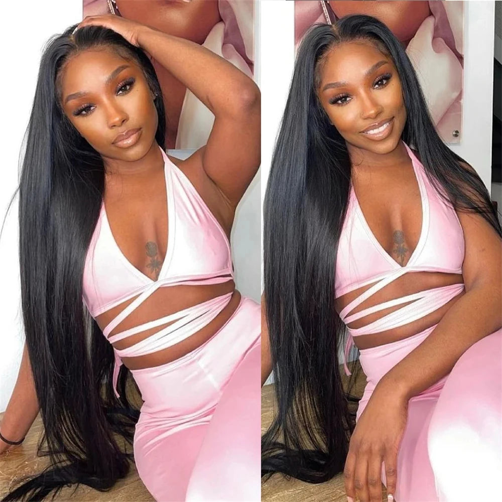 Burmese Straight Bundles With Frontal Brazilian Hair Weave 3 Bundles With Closure 13x4 Lace Frontal 100% Human Hair Tissage