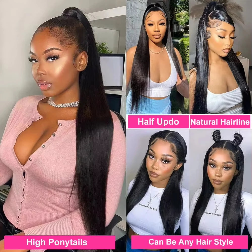 360 Full Lace Wig Human Hair Pre Plucked Bone Straight Lace Fronta Wigs Glueless Hd Lace Frontal Wig Human Hair Wigs For Women