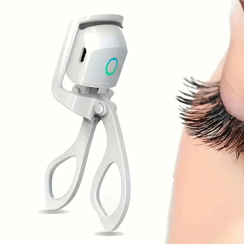 Heated Eyelash Curler Electric Lash Curler Long Lasting Natural Curling USB Rechargeable Quick Heating Eye Lashes Curling Tool