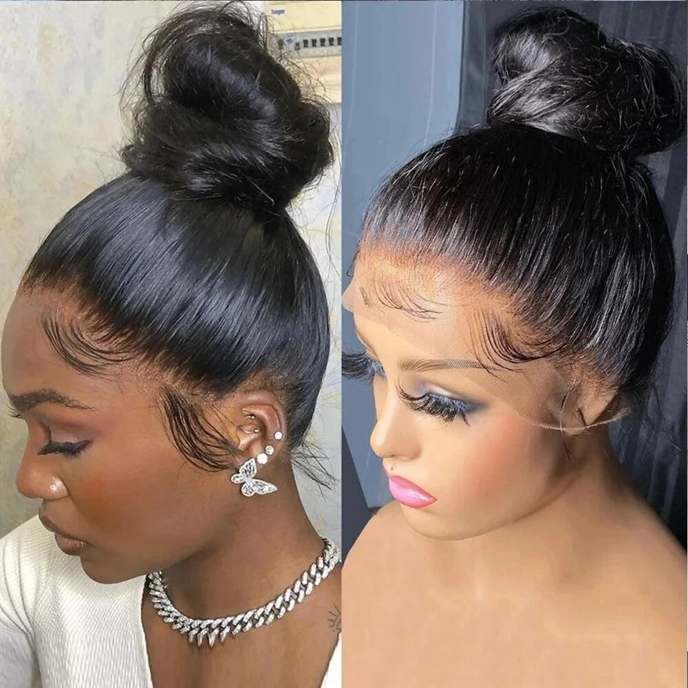 360 Full Lace Wig Human Hair Pre Plucked Bone Straight Lace Fronta Wigs Glueless Hd Lace Frontal Wig Human Hair Wigs For Women