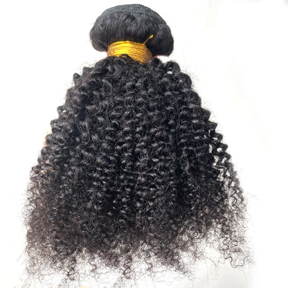 Mongolian Afro Kinky Curly Bundles Human Hair Afro Kinky Bulk Human Hair Unprocessed Virgin Hair Bundles for Women Natural Black