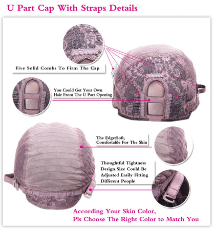 V Part Wig Human Hair Body Wave Brazilian Remy Hair VPart Wigs No Leave Out Glueless 180 Density U Part Wig For Black Women Luff