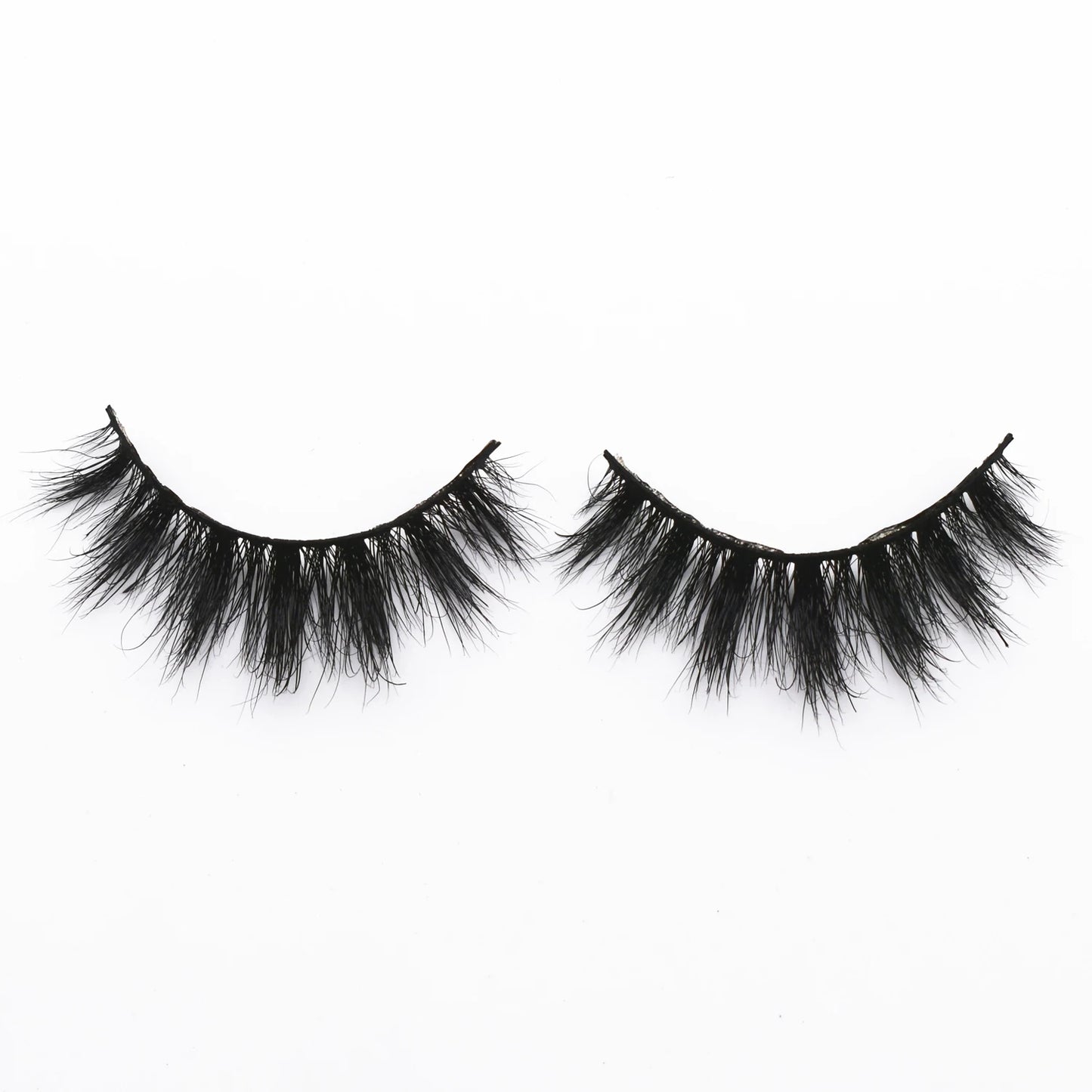 3D Mink Lashes Fluttery 3D Mink Lash Baby Doll Look Makeup Mink False Eyelash Round Shape 15mm Wispy Natural Eyelashes Full Lash