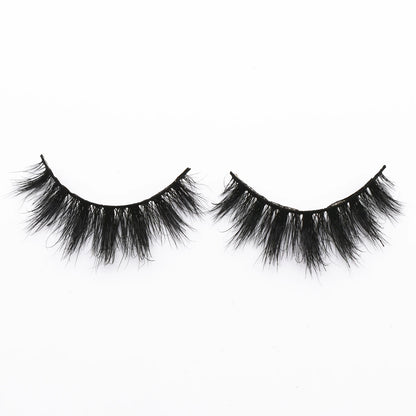 3D Mink Lashes Fluttery 3D Mink Lash Baby Doll Look Makeup Mink False Eyelash Round Shape 15mm Wispy Natural Eyelashes Full Lash