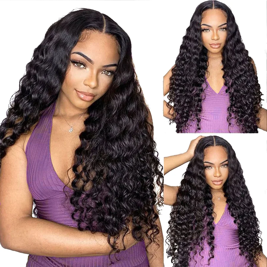 Glueless Wigs Human Hair 6x4 Closure Pre Plucked Pre Cut Lace 100% Human Hair Wigs With Invisible Small Knots