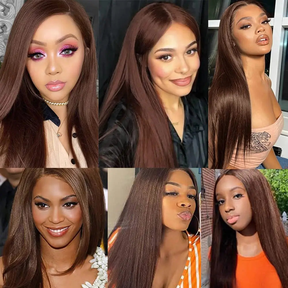Straight Bundles Human Hair 1PC 12-26 Inch #4 Light Brown 12A Grade Brazilian Virgin Wave Remy Hair Bundle For Women 100g/PC