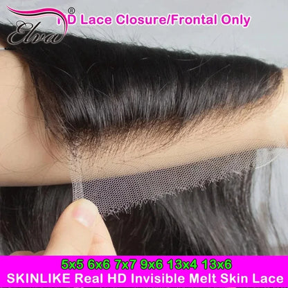 5x5 6x6 7x7 Hd Lace Closure Straight 13x4 13x6 Lace Frontal Closure Hand Tied Human Hair Closures Free Part Hd Lace Closure