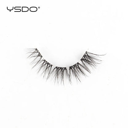 YSDO Natural Long Eyelashes 10 Pairs Wispy Soft 3D Mink Lashes Reusable Cat Eye Lashes Makeup Eyelash Extension Faux Cils