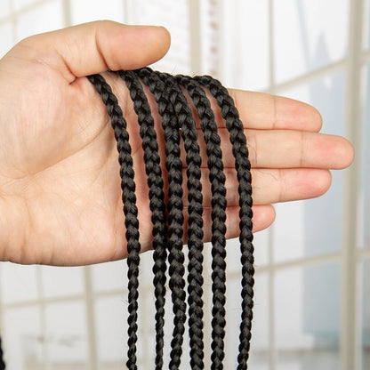 Full Lace Braided Wig Synthetic Braid Wigs Lace Frontal Wig with Baby Hair Box Braided Wig for Black Women Knotless Braid Wigs